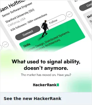 HackerRank Single Image Ad: See the new HackerRank