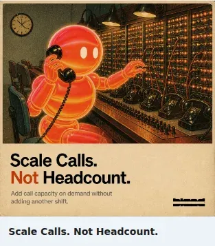 Bland Single Image Ad: Scale Calls. Not Headcount.