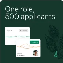 Greenhouse carousel ad on LinkedIn: See Voice AI in action