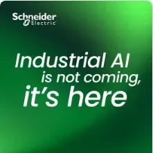 Schneider Electric carousel ad on LinkedIn: Is Industrial AI part of your ops?