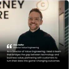 Celonis carousel ad on LinkedIn: Meet Alex: Director of Value Engineering