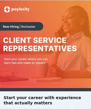 Paylocity Single Image Ad: Start your career with experience that actually matters