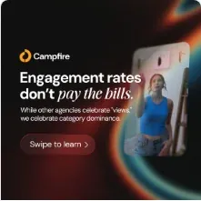 Campfire carousel ad on LinkedIn: Turn your brand into a cultural icon
