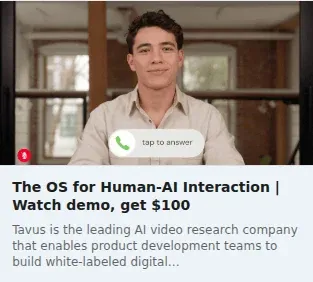 Tavus Single Image Ad: The OS for Human-AI Interaction | Watch demo, get $100