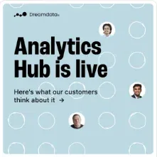 Dreamdata carousel ad on LinkedIn: One hub for every report. Zero guesswork.