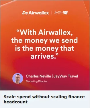 Airwallex Single Image Ad: Scale spend without scaling finance headcount