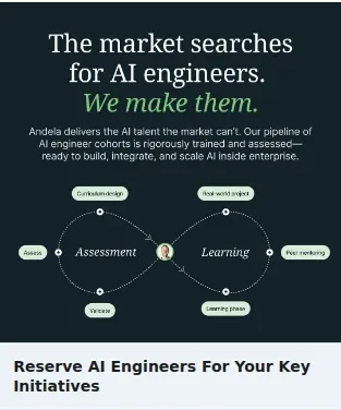 Andela Single Image Ad: Reserve AI Engineers For Your Key Initiatives