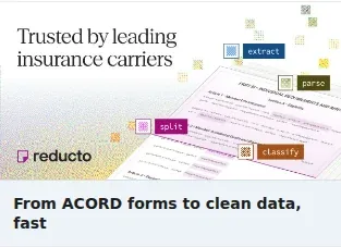 Reducto Single Image Ad: From ACORD forms to clean data, fast