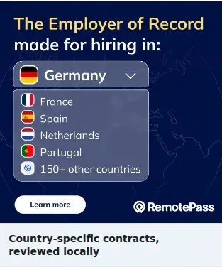 RemotePass Single Image Ad: Country-specific contracts, reviewed locally