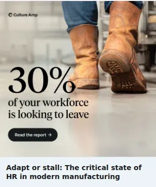 Culture Amp Single Image Ad: Adapt or stall: The critical state of HR in modern manufacturing