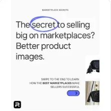 Photoroom carousel ad on LinkedIn: Create marketplace visuals that sell