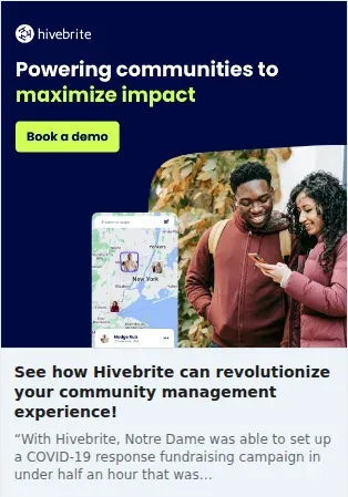 HiveBrite Single Image Ad: See how Hivebrite can revolutionize your community management experience!