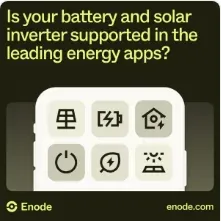 Enode carousel ad on LinkedIn: Is your tech in top energy apps?