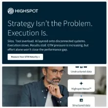 Highspot carousel ad on LinkedIn: Is Your GTM Engine Built to Scale?